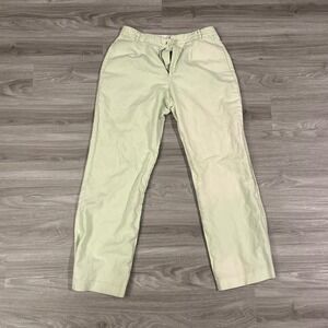 J.Crew Womens Mint Green Linen Blend Straight Leg Trousers Pants Size 10